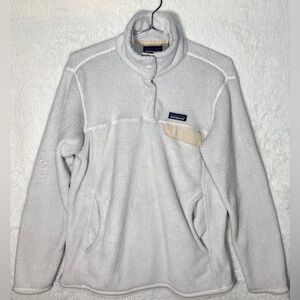 Patagonia SnapT White Fleece Pullover